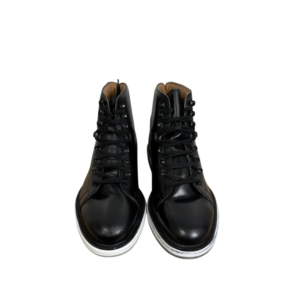 Vintage Foundry Co. Talon Black Leather Lace Up Moto Boots Mens US 9.5 VF1395 - Picture 4 of 7